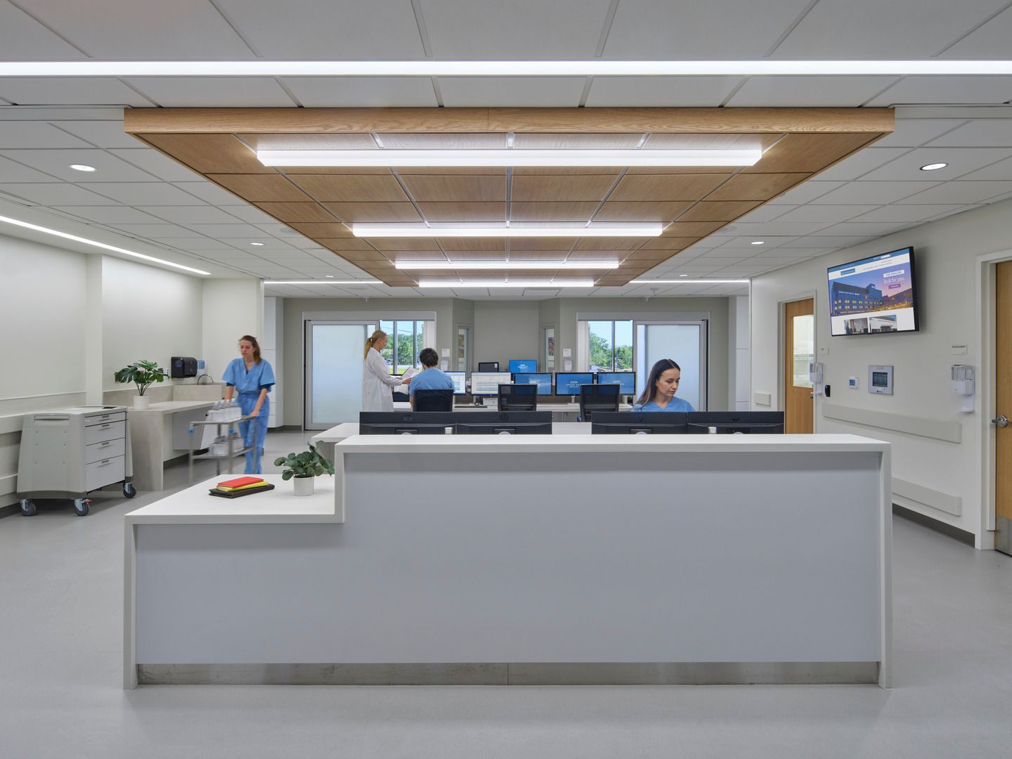 Reception desk at Grand View Hospital