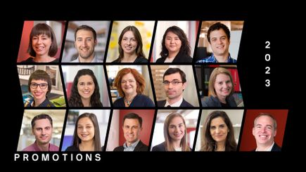 Headshot photos of Ballinger staff who received promotions